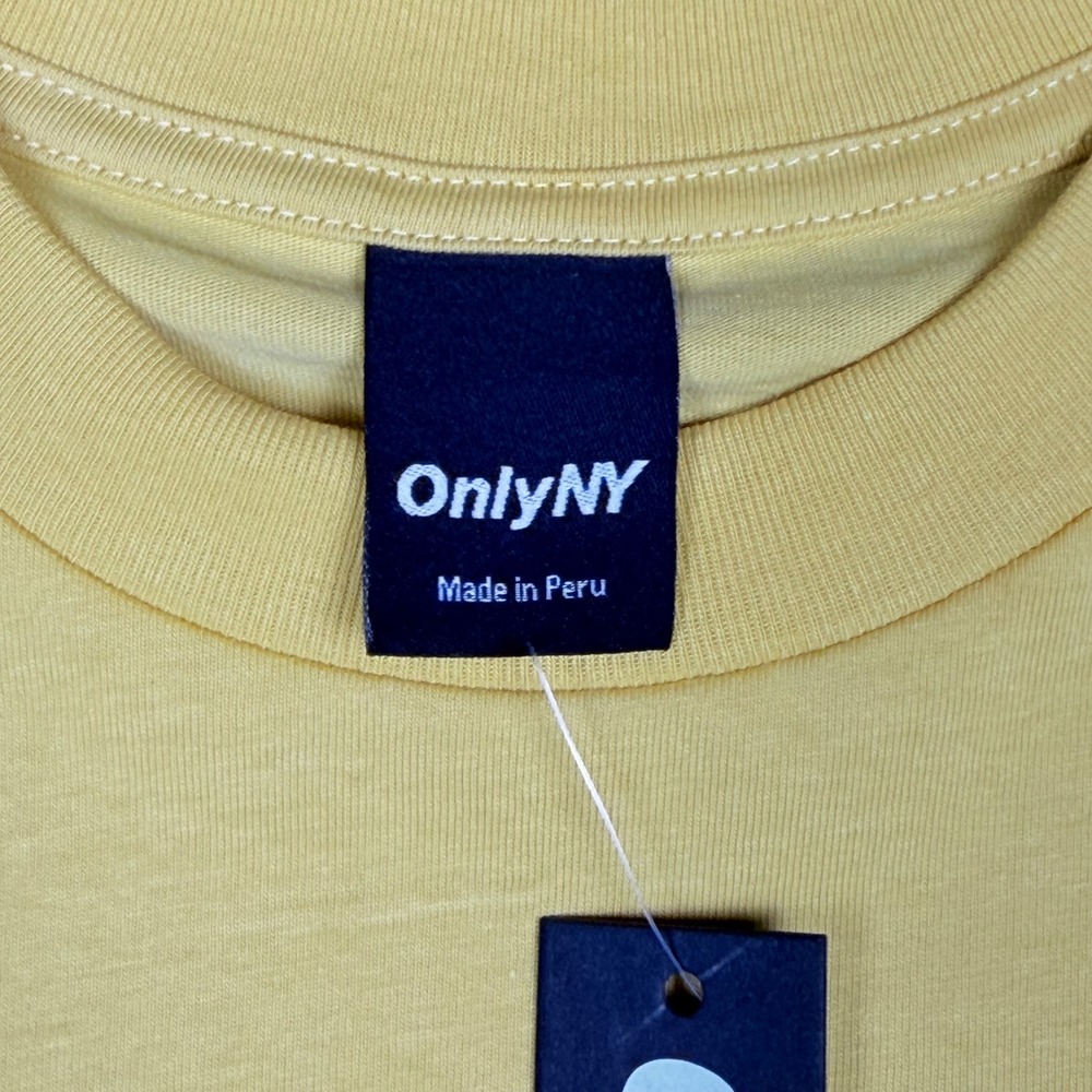 Only NY Bullfrog Graphic Long Sleeve T-Shirt Mens Med Yellow Cotton Streetwear - Picture 4 of 10